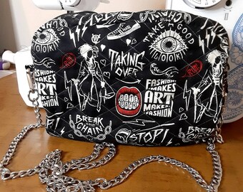 glossy bag Michael Angelo shopperbag hand made upcycling. devils Big bag