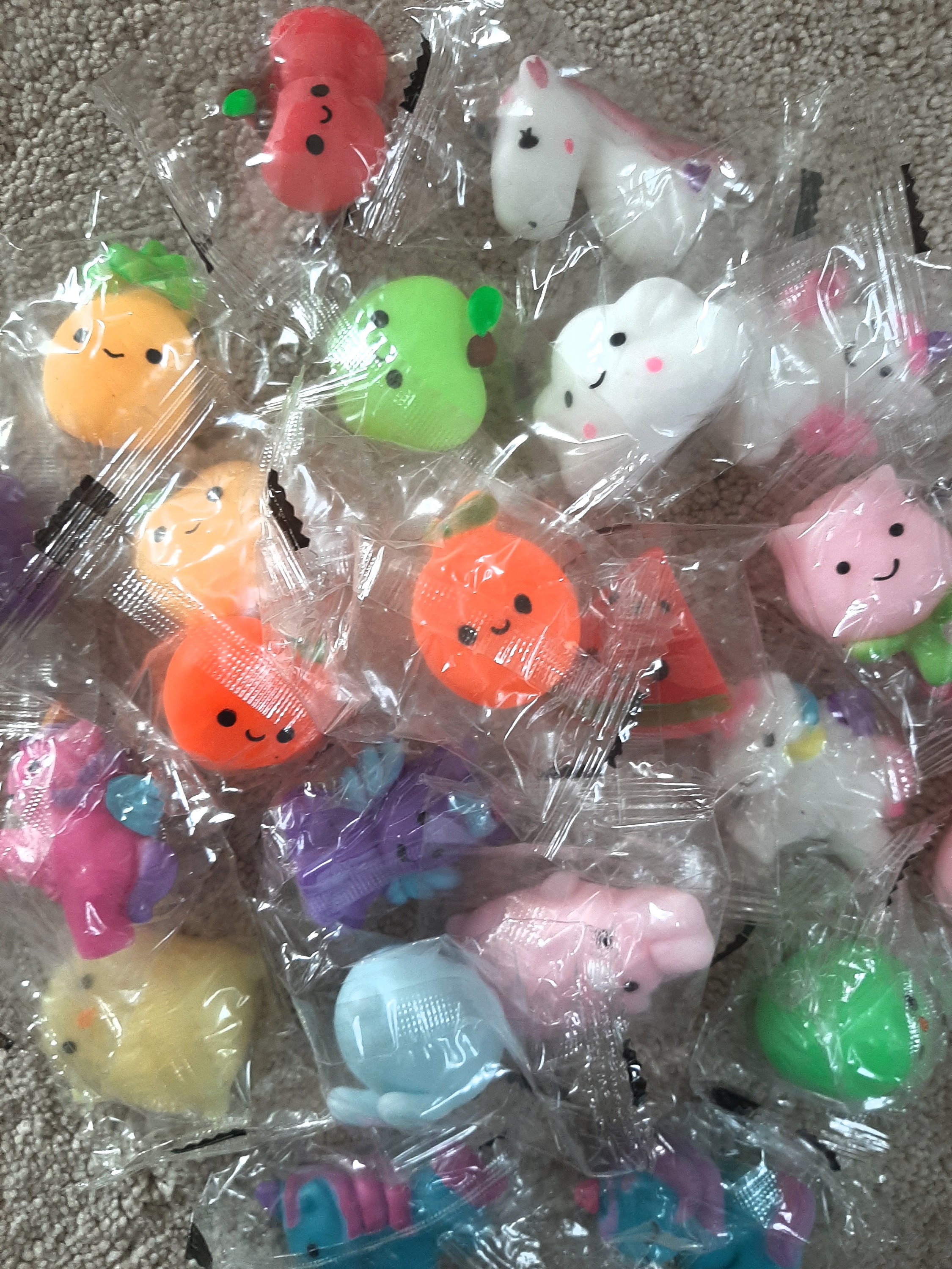 Mochi Squishes Fidget Toy Unicorn Squishes Fruit Squishes Etsy
