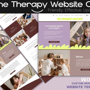 THERAPY WEBSITE &quot;Children&#39;s Psychotherapy&quot; Custom Template~ Cute Friendly Theme~ Chat, Services & Staff Management~Online Booking System
