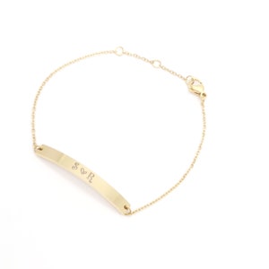 Pulsera nombres, pulsera personalizada, pulsera con grabado en plata, oro u oro rosa