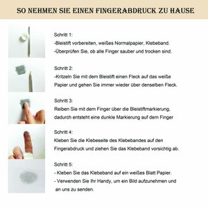 Personalisierte Halskette mit Fingerabdruck und Handschrift Bild 5