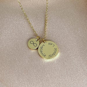 Collar personalizado con nombre, collar con nombre, collar con fecha, collar con fecha, collar con grabado, collar en oro, oro rosa, plata