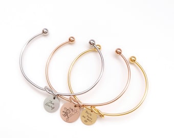 Bracelet personalized, knot bracelet personalized with engraving plates in silver, gold or rose gold, bracelet with handwriting pendant