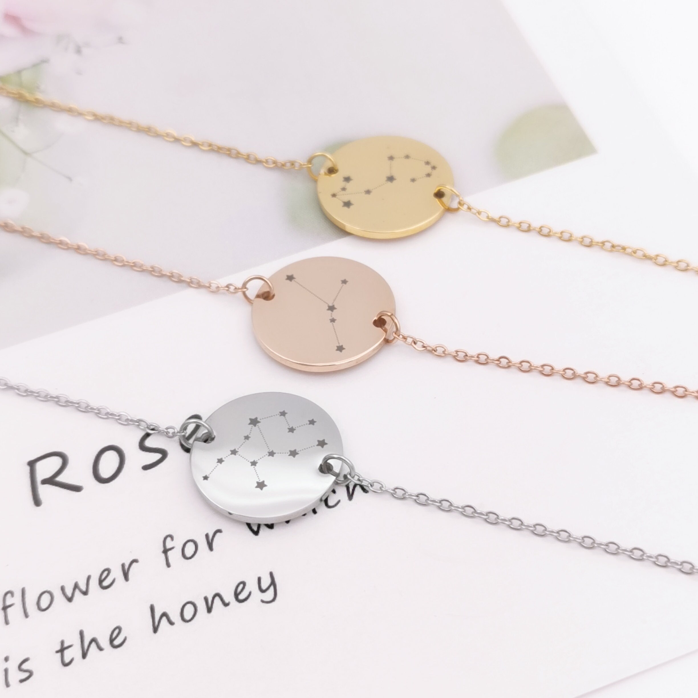 12 bracciale a catena con maglie in acciaio inossidabile 304 con costellazioni all'ingrosso