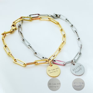 Personalized men&#39;s bracelet, men&#39;s bracelet, dad/grandpa bracelet, bracelet with handwriting engraving, Father&#39;s Day gift