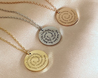 Necklace with name, farewell gift, family necklace, farewell colleague and colleague, retirement gifts