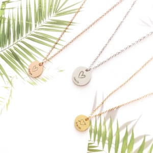Necklace personalized with name, name necklace, date necklace, necklace with date, necklace with engraving, necklace in gold, rose gold, silver
