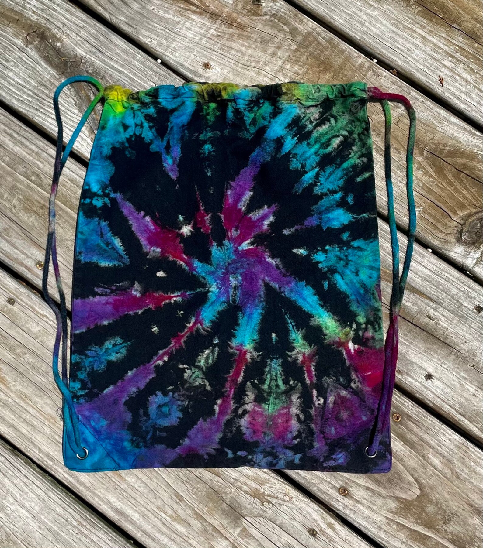 Tie dye drawstring bags Etsy