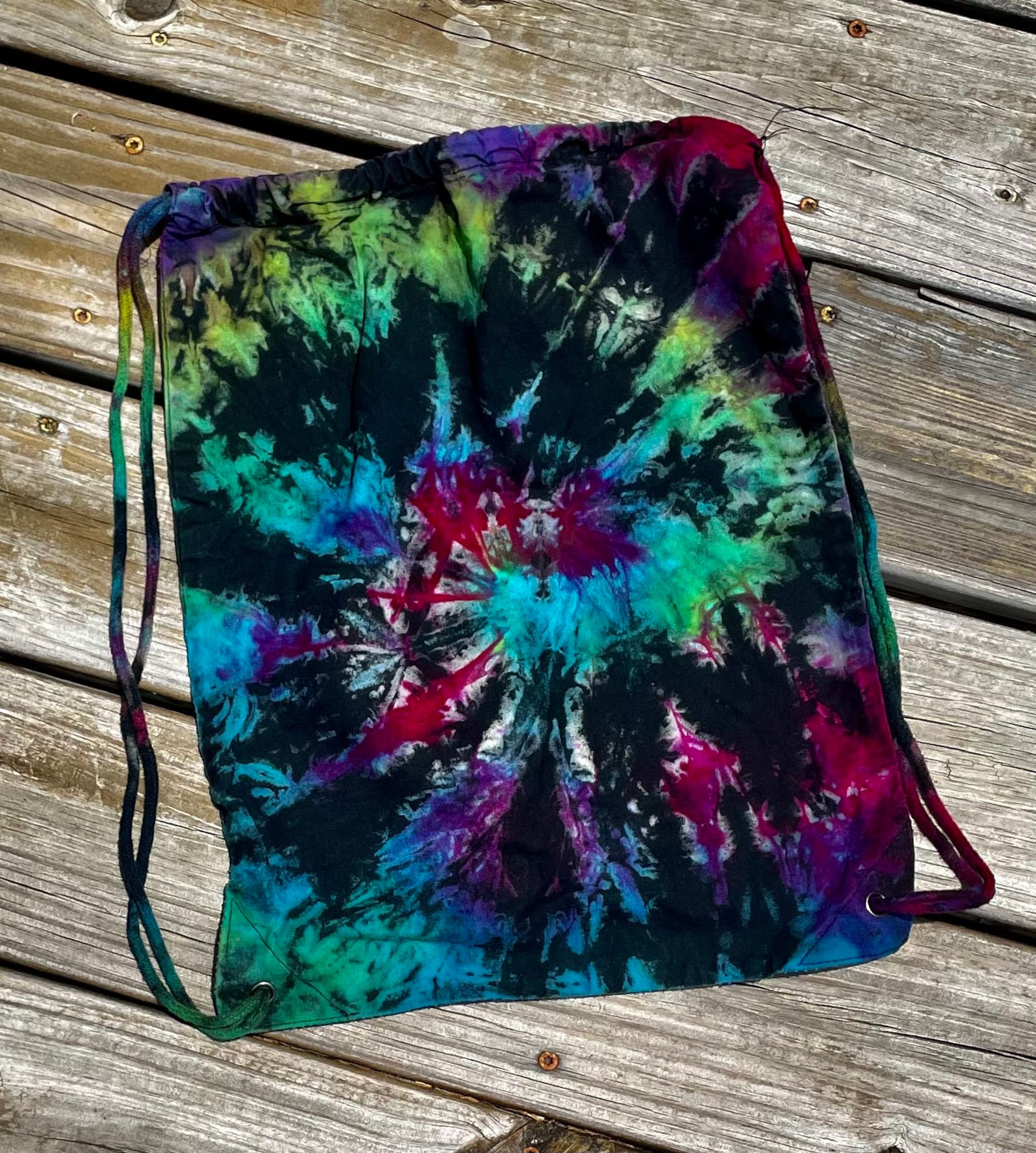 Tie dye drawstring bags Etsy