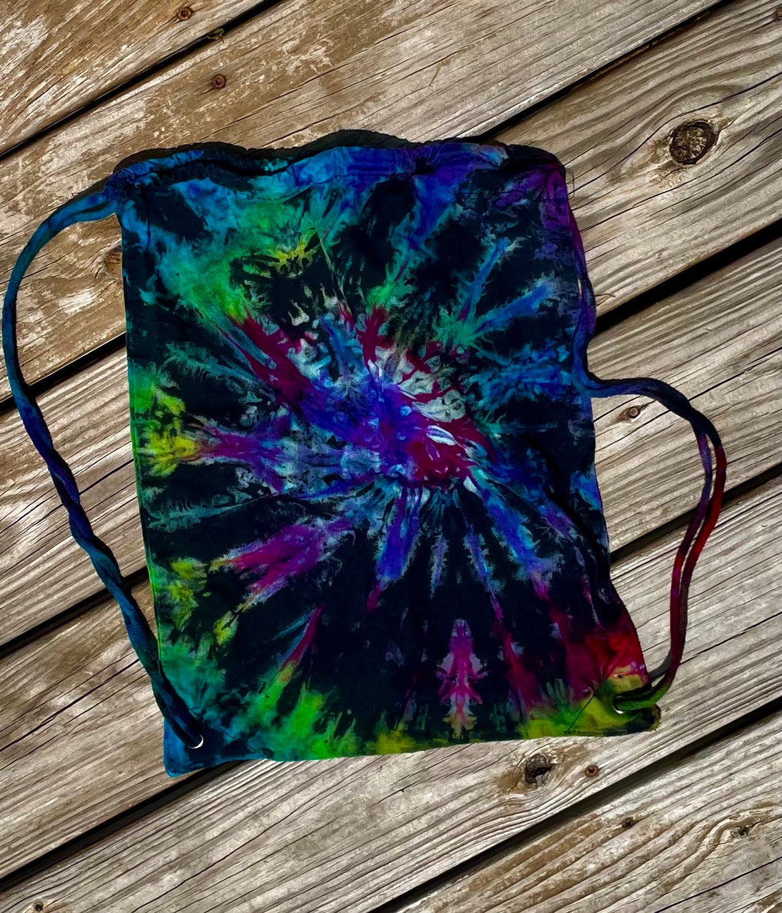 Tie dye drawstring bags Etsy