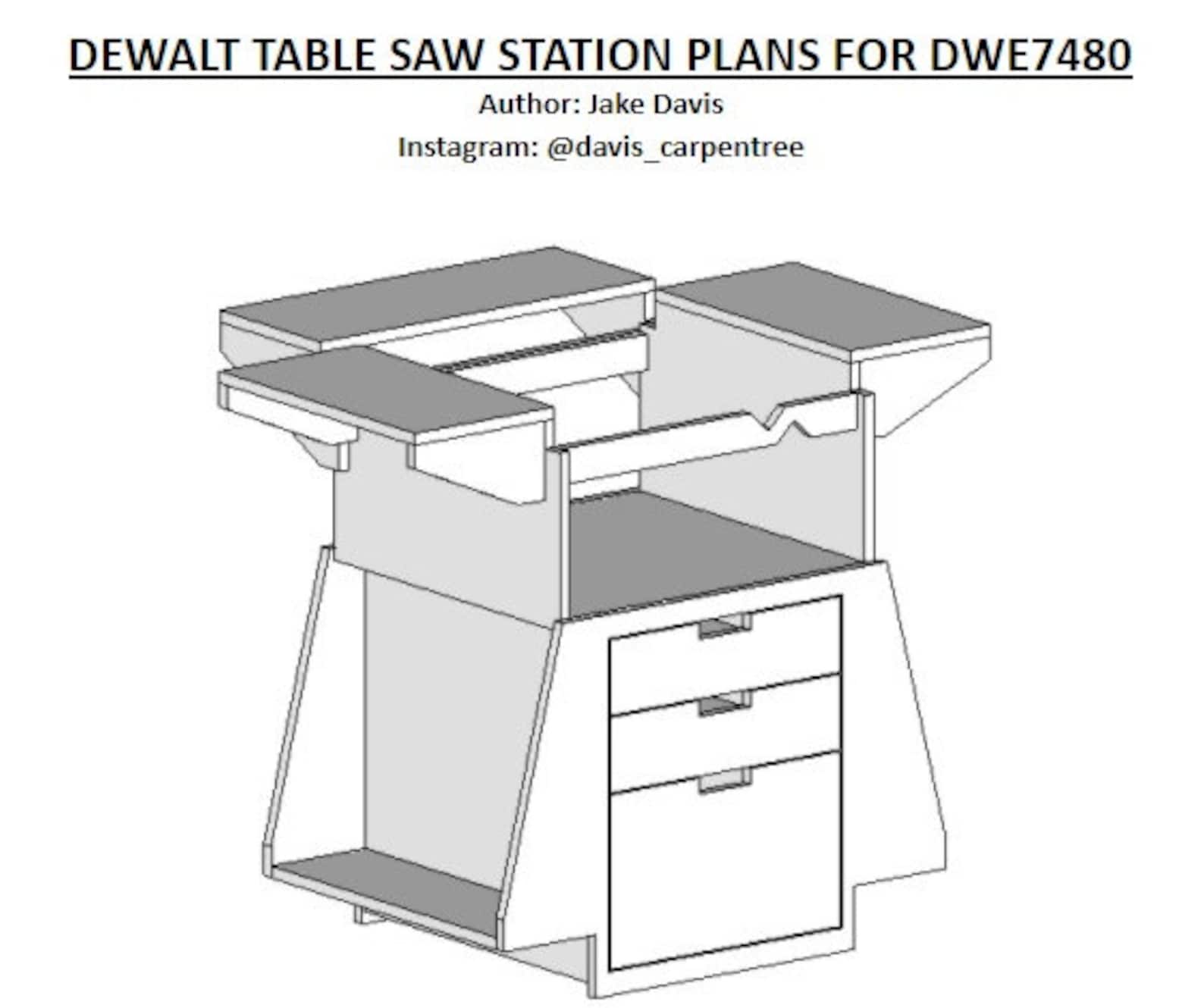 Dewalt Table Saw Station Plans Etsy Australia