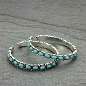 Turquoise Hoop Earrings