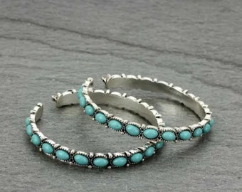 Turquoise Hoop Earrings