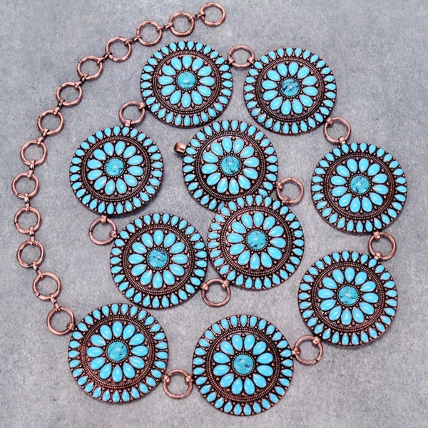 Concho Copper Turquoise Belt