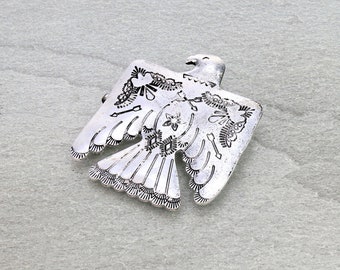 Vintage Nickel Silver B-K Silversmiths Thunderbird B-K Silversmith Nickel Silver Western Vintage  main image 4