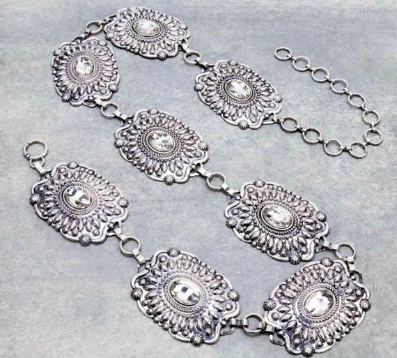 Silver Concho Belt - Etsy display picture 3