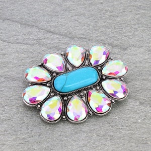 Western Rhinestones Brooch Pin