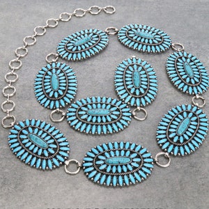 Turquoise Western  Concho Belt