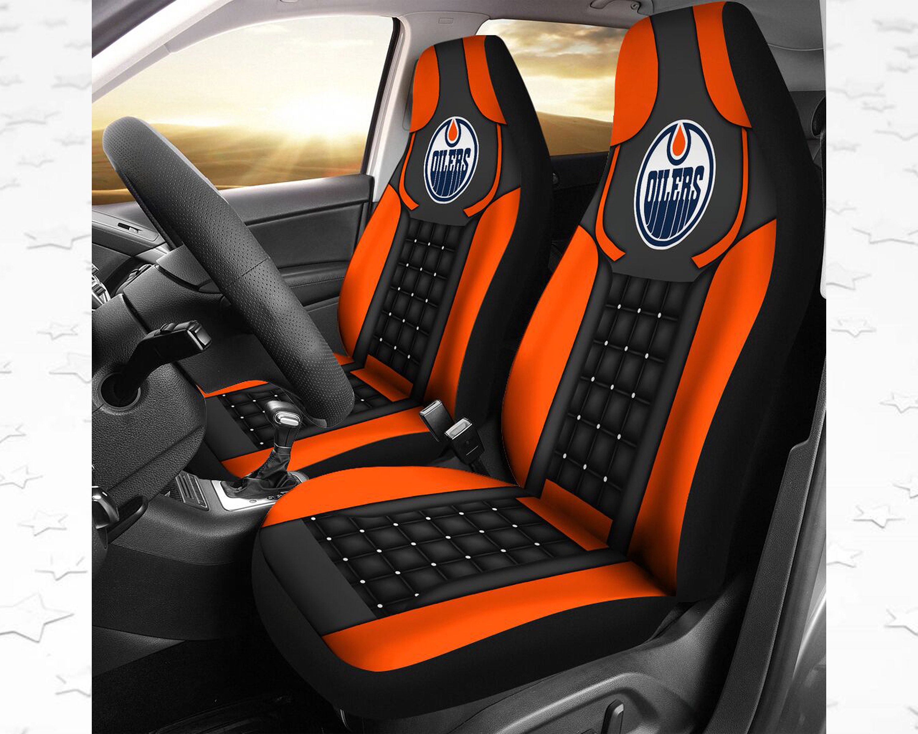 National Hockey League Edmonton Oilers Car Seat Covers Etsy