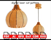 Small Pumpkin Lamp | digital laser cut pattern | svg files | digital templates | glowforge | cdr ai dxf | laser files