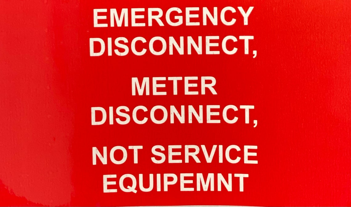 10 Count Emergency Disconnect Meter Disconnect Not Service Etsy UK