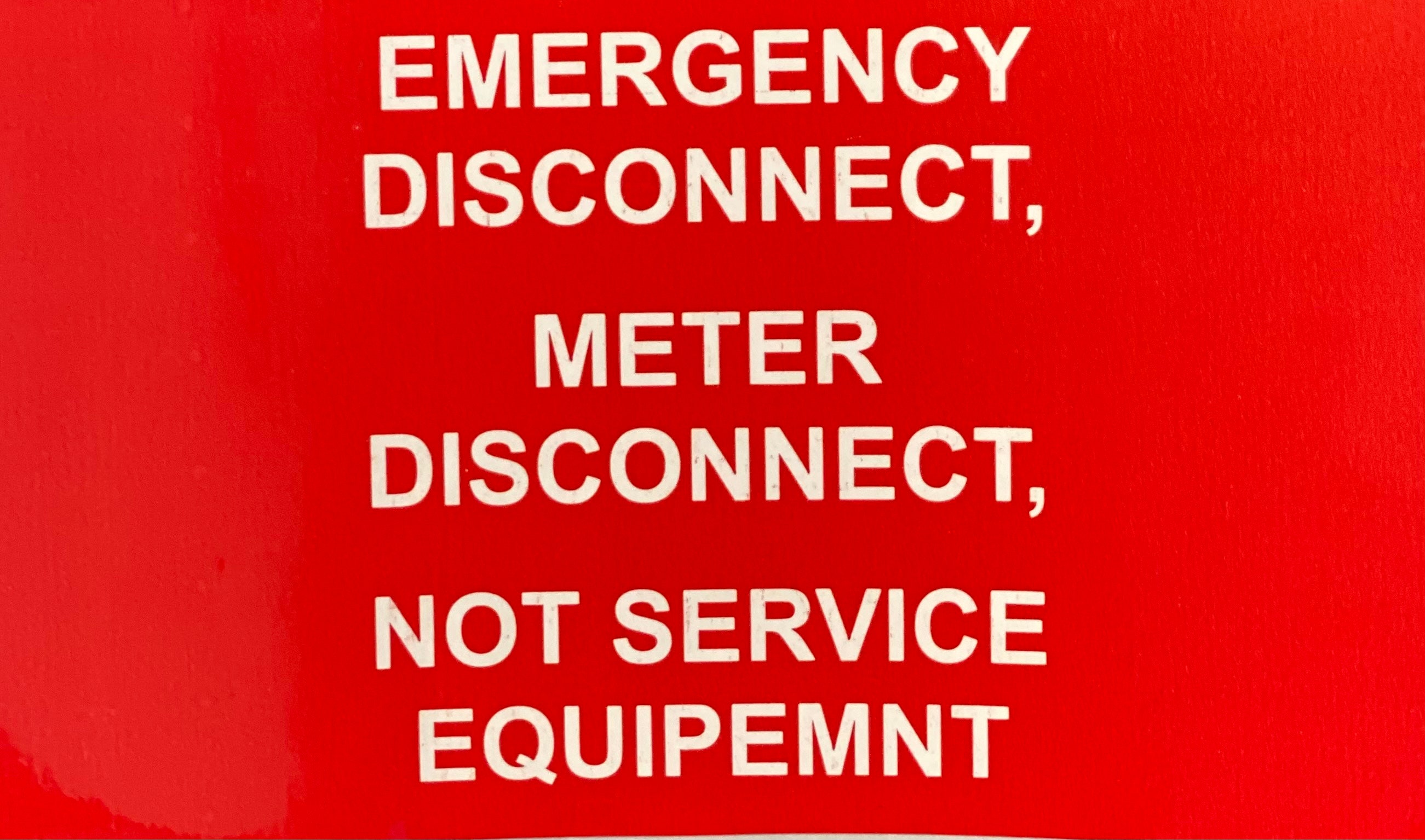 Paper & Party Supplies Labels Meter Disconnect 10 Count Emergency