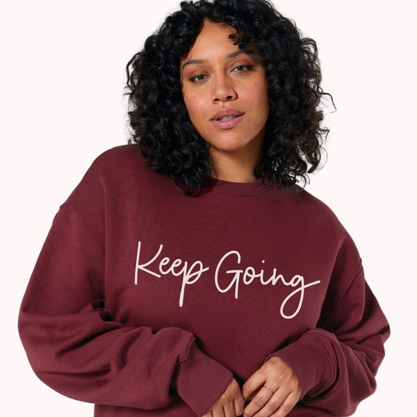 Oversize Pullover, Du schaffst das, Keep Going, Fairtrade, Vegan Pulli