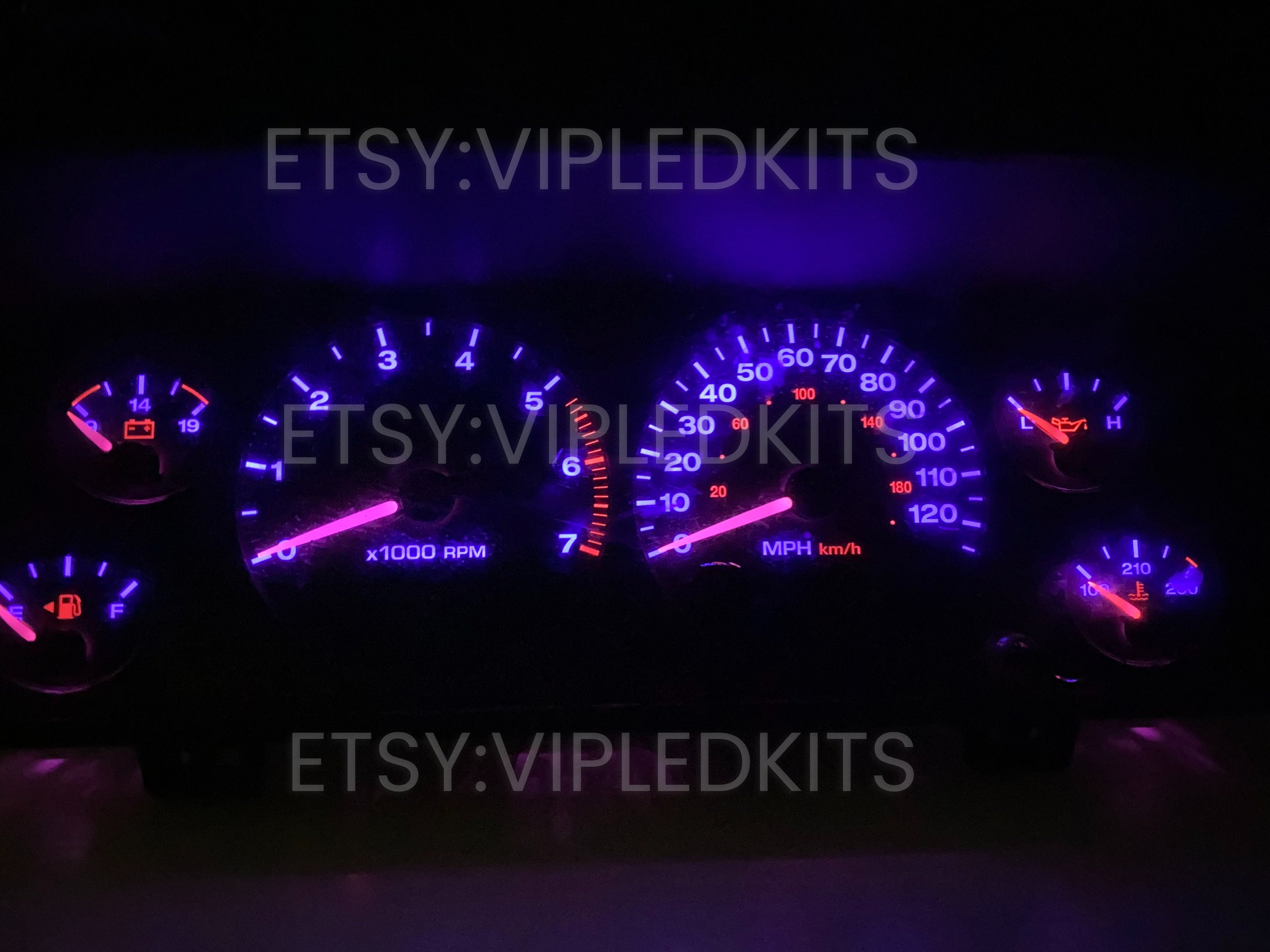 Pink / purple Cluster LED Bulb kit for Jeep Grand Cherokee WJ 2002-2004
