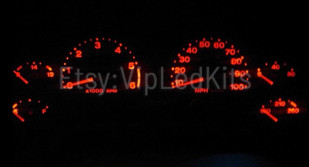 Gauge Cluster LED Dashboard Bulb Kit Cool White For Jeep 92 95 Wrangler YJ
