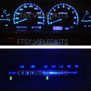 Cluster + Climate Control AC Heater LED Bulb kit Compatible With Nissan 240sx s13 1989-1994 (Multiple Color Options)