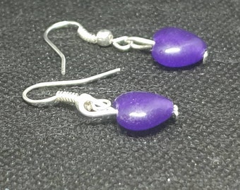 Russian amethyst heart earrings,  heart earrings,  purple heart earrings,  purple earrings,  Russian amethyst jewellery