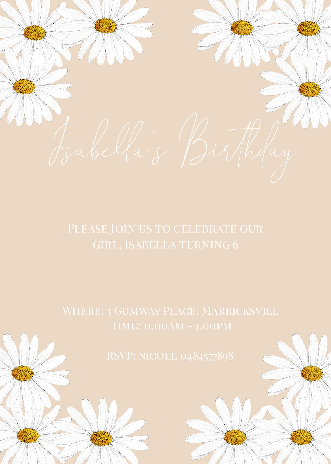 Daisy Invitation Template