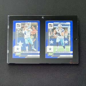 2022 Donruss Press Proof Blau Eingerahmtes Football Set Dak Prescott & Dalton Schultz Cowboys
