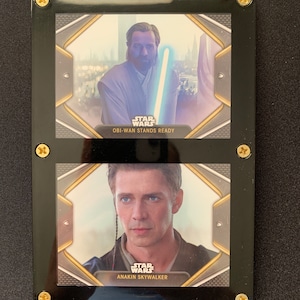 2023 Topps Obi-Wan Kenobi Staffel 1 gerahmtes Trading Card 2 Set Anakin Skywalker Obi-Wan Kenobi Star Wars