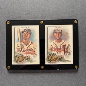 2022 Topps Allen and Ginter gerahmtes Trading Card Set von 2 Ronal Acuna Jr. & Ozzie Albies Braves MVP World Series