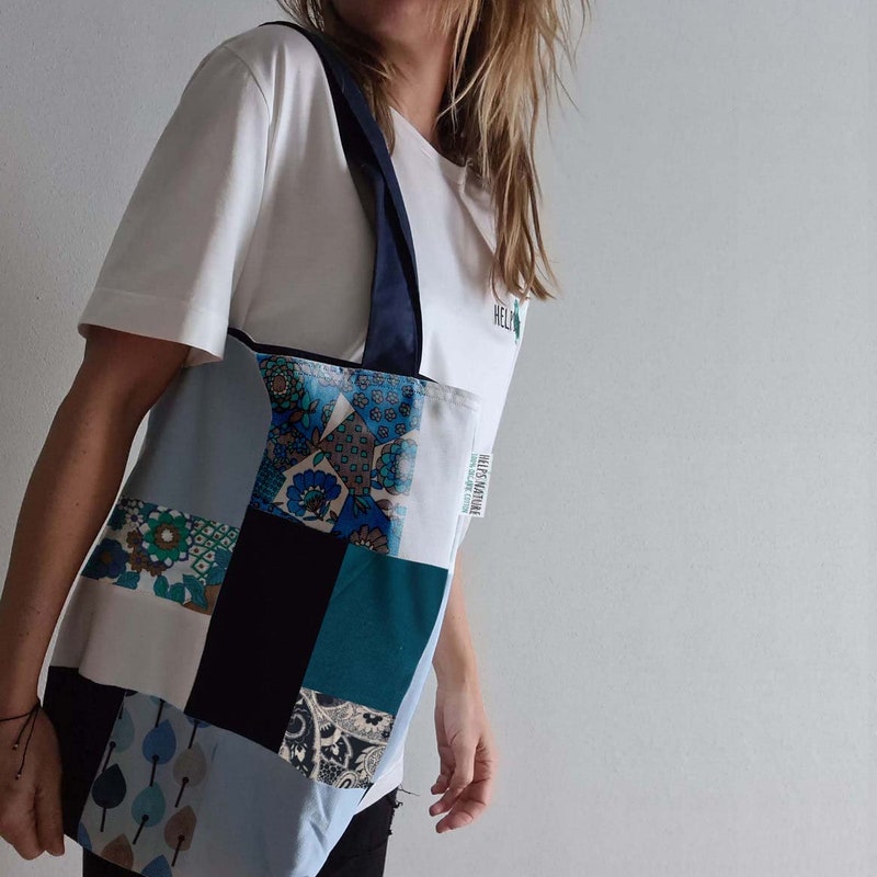 Commercio Equo Patchwork Pantaloni con Il Real Patch a Old Batik Materiale da Terrapin (Med