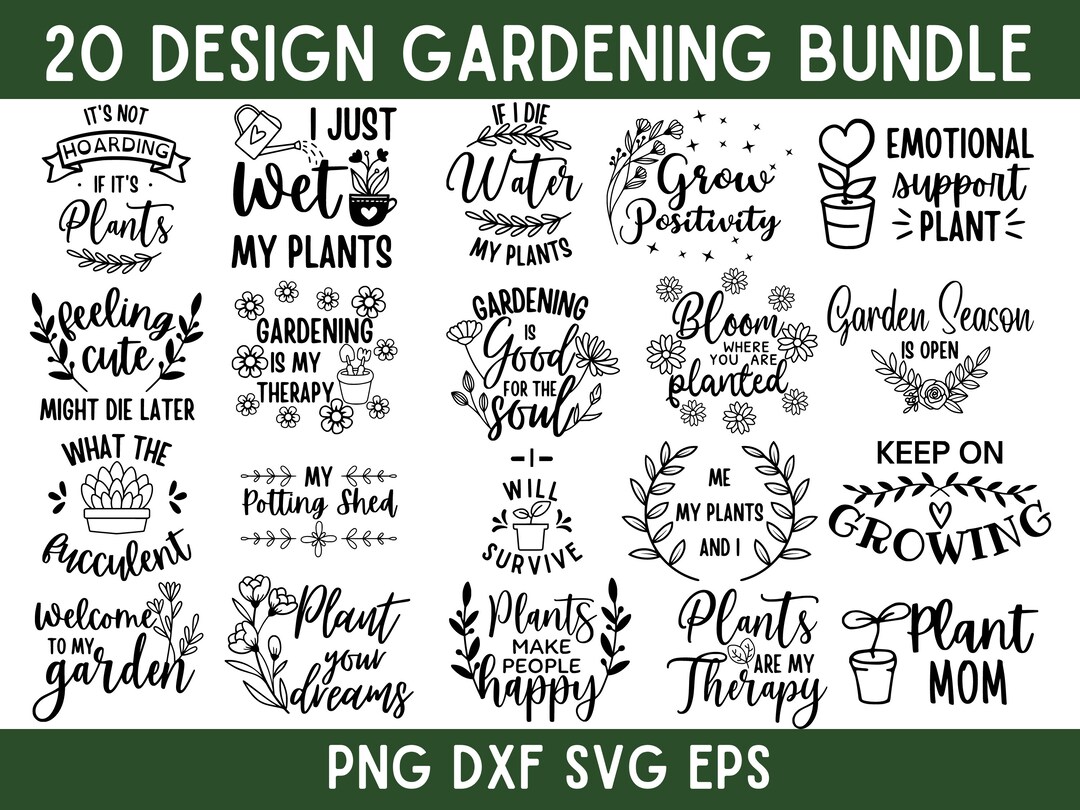 Gardening Svg Bundle, Plant Svg Bundle, Flower Svg Bundle, Gardening