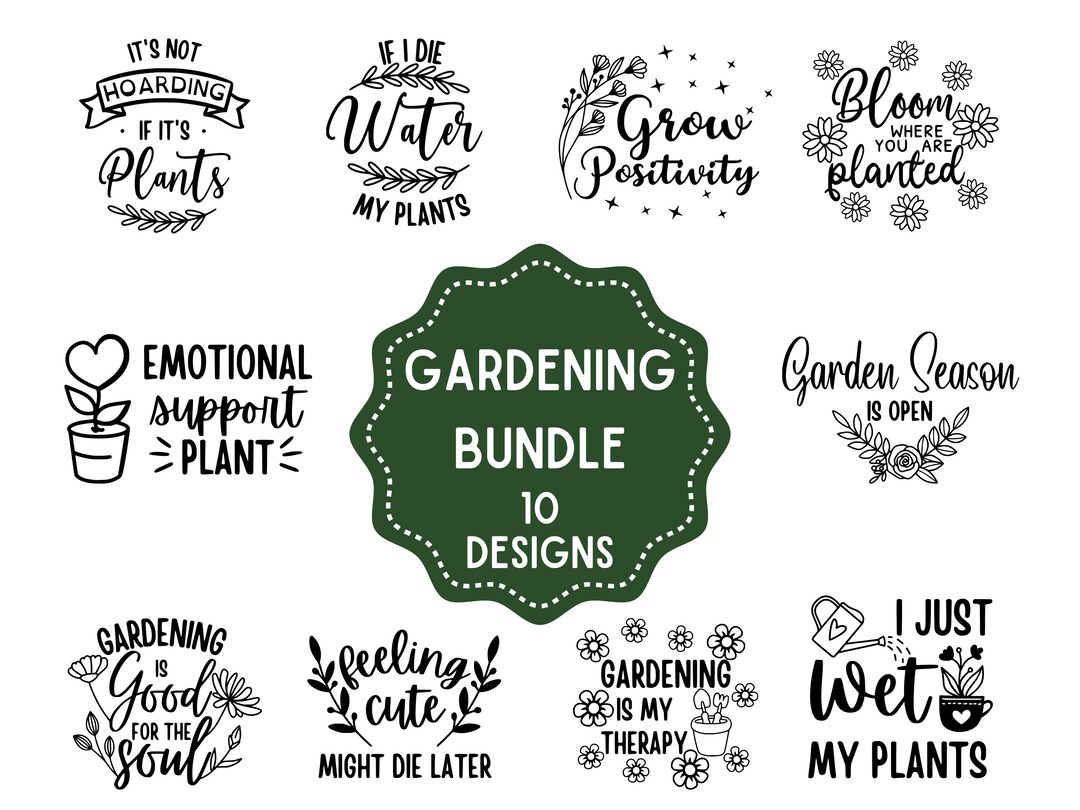 Gardening Svg Bundle, Plant Svg Bundle, Flower Svg Bundle, Gardening