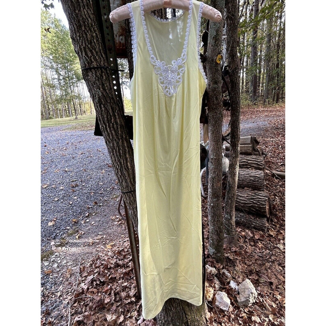 Vintage Nightgown Set Vanity Fair Size 38 Brown Boudoir Etsy