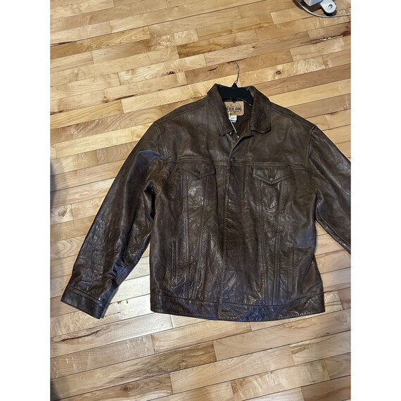 Gap blue jeans leather jacket outlet