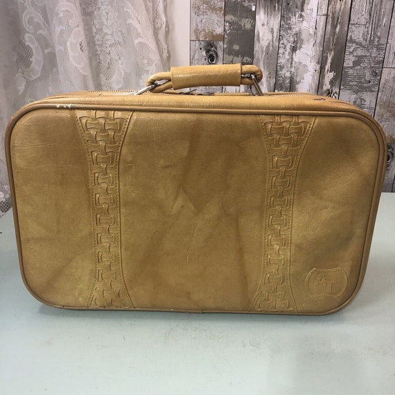 Vintage 1978 American Tourister Yellow Faux Leath… - image 5