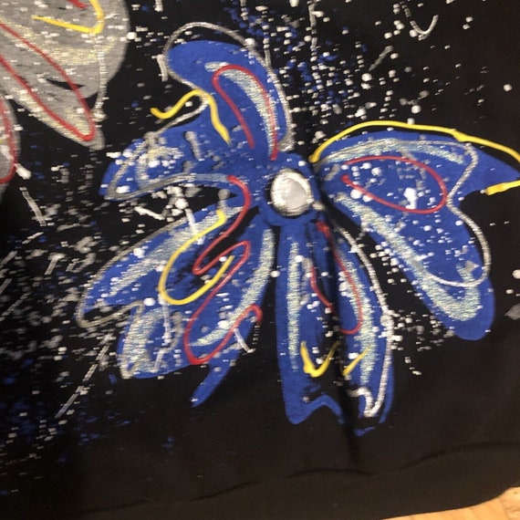 vintage sweater floral hand painted small women Extravaganza View 4