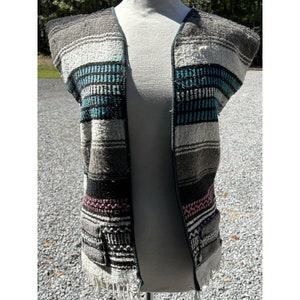 Blanket Vest Woven Small Biker Boho carpet