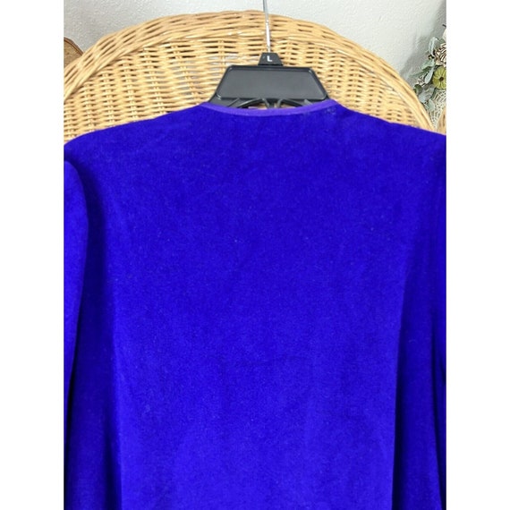 VTG VANITY FAIR Half Zip Fleece Sz Med Purple Emb… - image 7