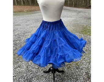 vintage malco modes square dance petticoat Small USA Royal Blue Partners Please