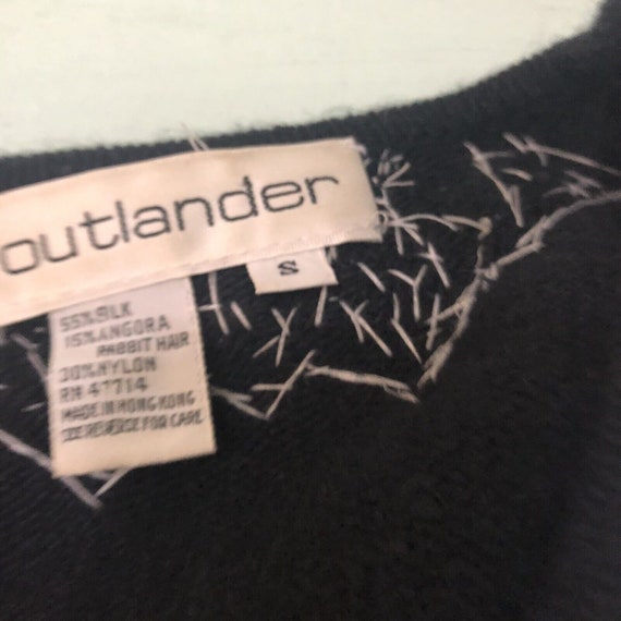 vintage sweater Outlander silk and rabbit fur eme… - image 10