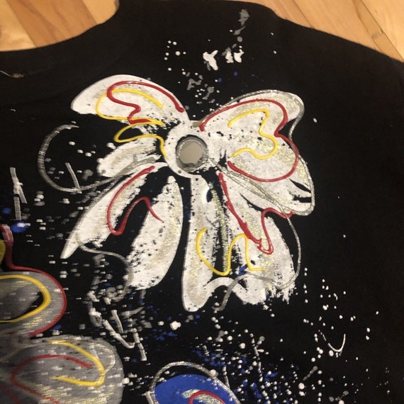 vintage sweater floral hand painted small women Extravaganza View 3
