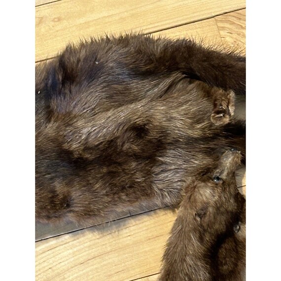 Vintage Mink Fur Wrap Stole-with 4 Full Body Pelt… - image 6