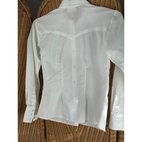 Vintage brush popper shirt snap button Sz 12 west… - image 5