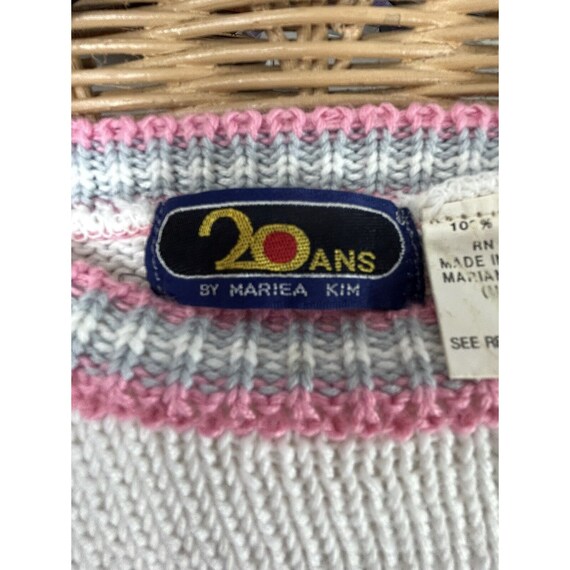 vintage sweater 20ans by Mariea Kim tropical knit… - image 6